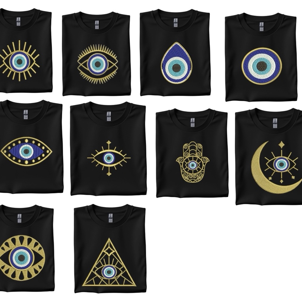 Evil Eye short sleeve T-shirt. Custom made S M L XL crew neck - Picture 4 of 17